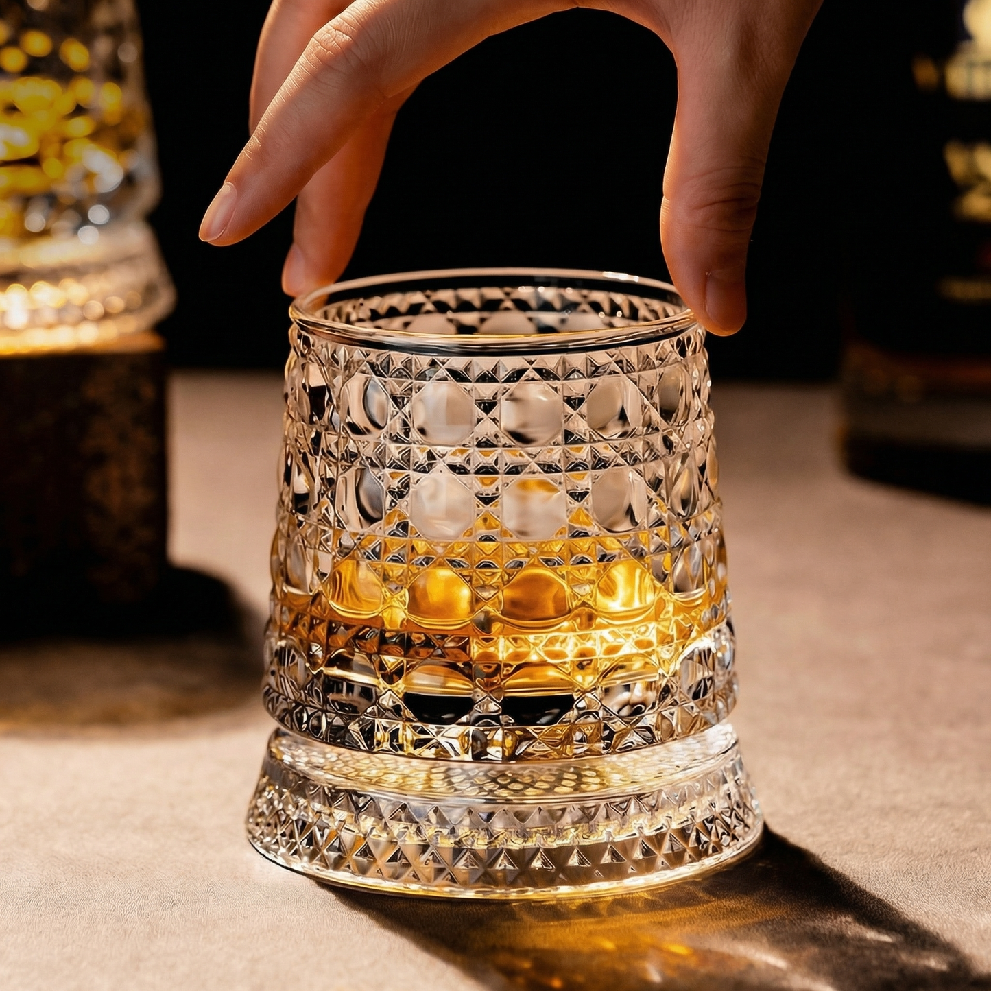 Ominaly® Verre de Whiskey Rotatif