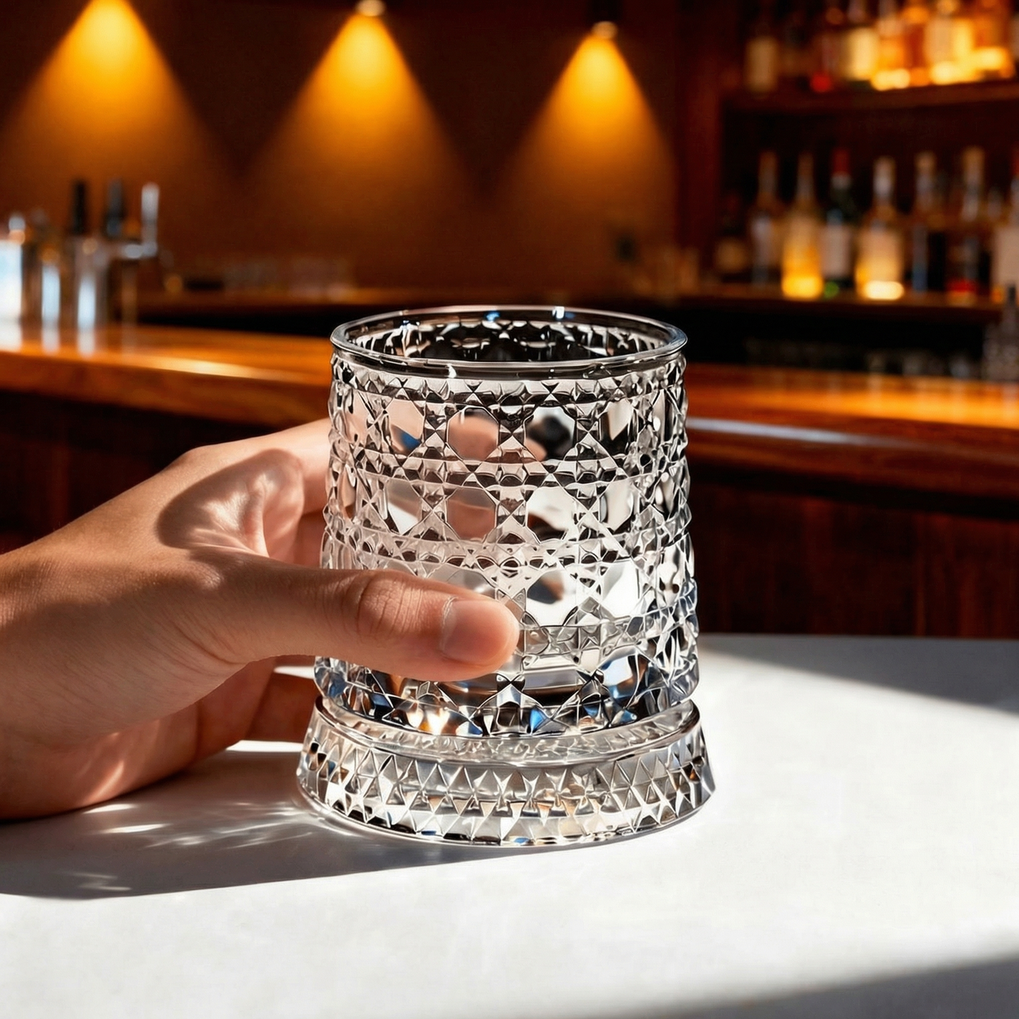 Ominaly® Verre de Whiskey Rotatif
