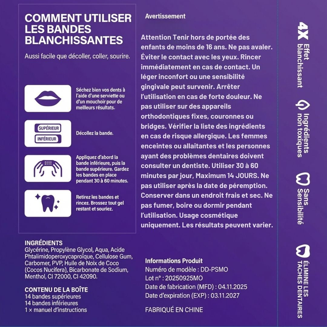 Bandes Blanchissantes PurpleWhite™