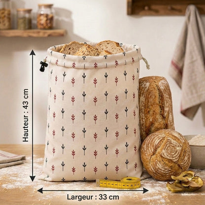 Sacs à pain premium 100% coton et cire d’abeille