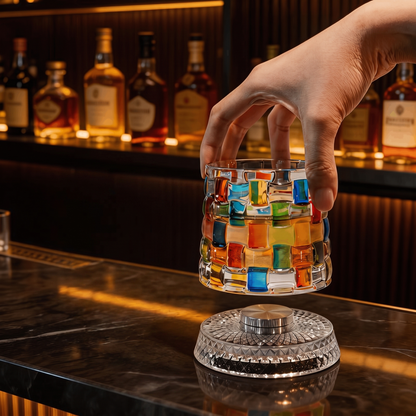 Ominaly® Verre de Whiskey Rotatif