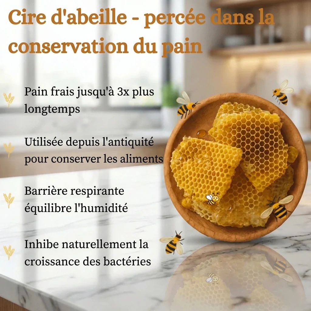 Sacs à pain premium 100% coton et cire d’abeille