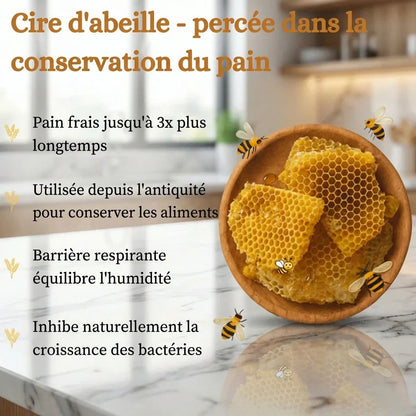 Sacs à pain premium 100% coton et cire d’abeille