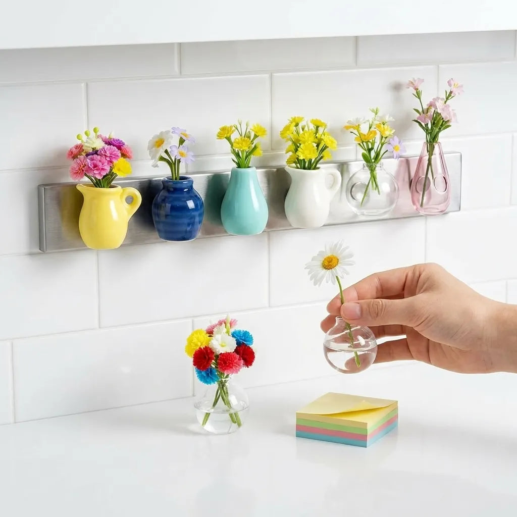 Mini-vases magnétiques en céramique
